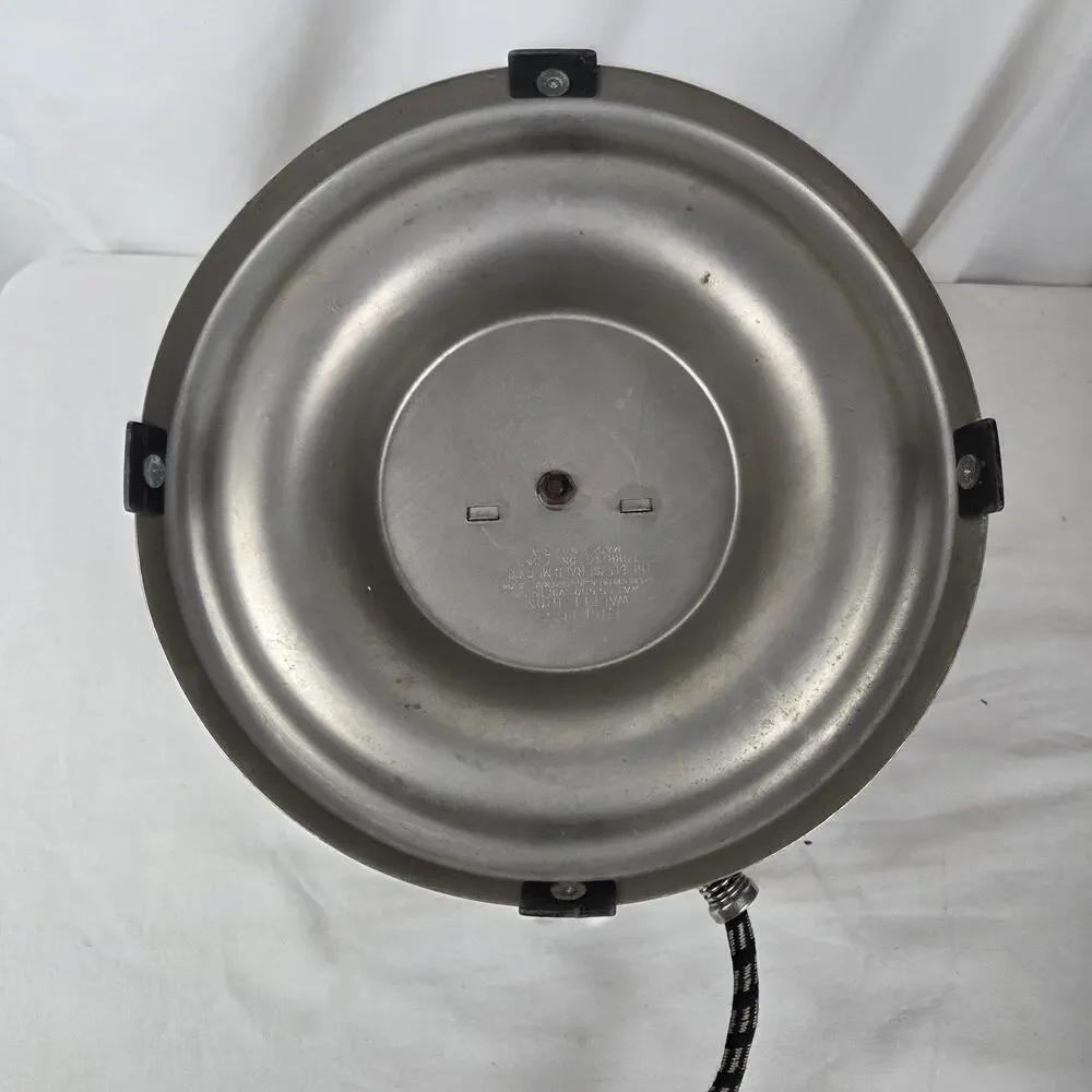 Vintage WORKING Empress Waffle Iron Maker Blue Rhinestone Art Deco Chrome Silver